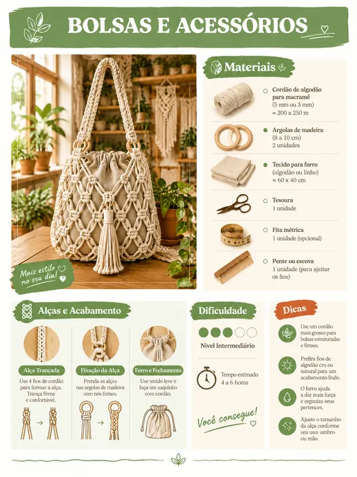 Página interna 5 do catálogo de macramê